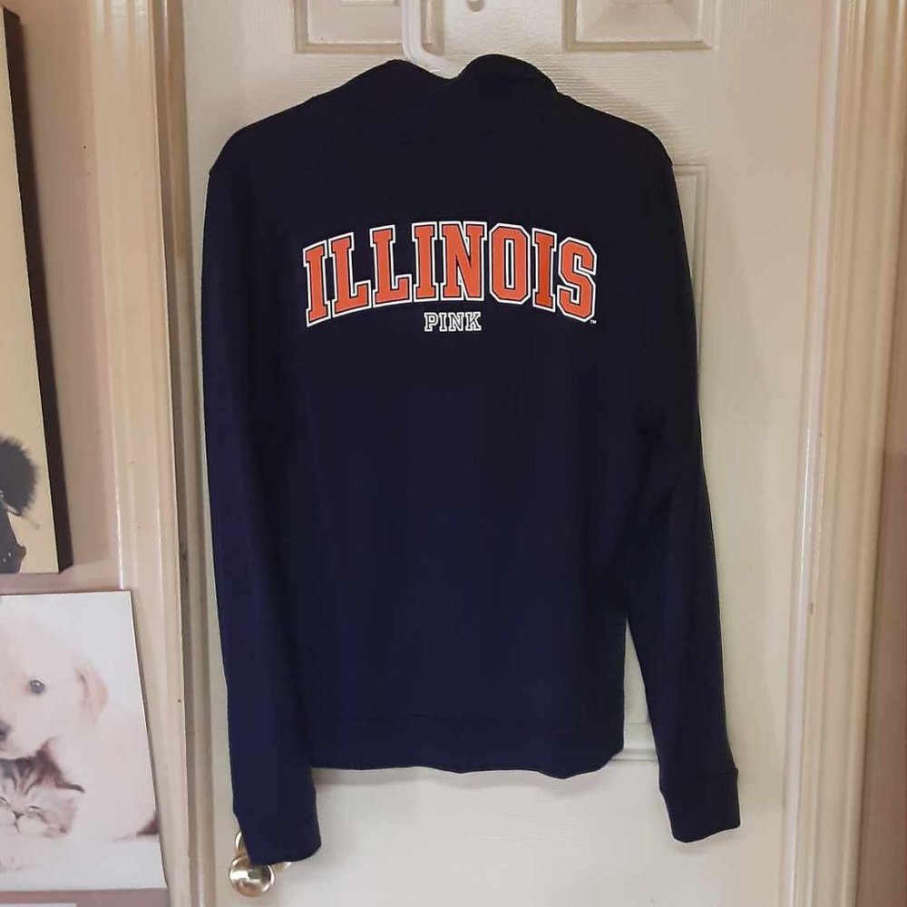 Victoria's Secret PINK Illinois 1/4 Zip - Picture 3 of 5